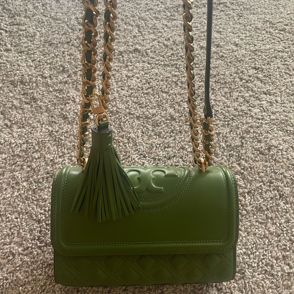 Tory Burch Small Fleming Convertible
Shoulder Bag-Spinach-*NEW* - Picture 8 of 14